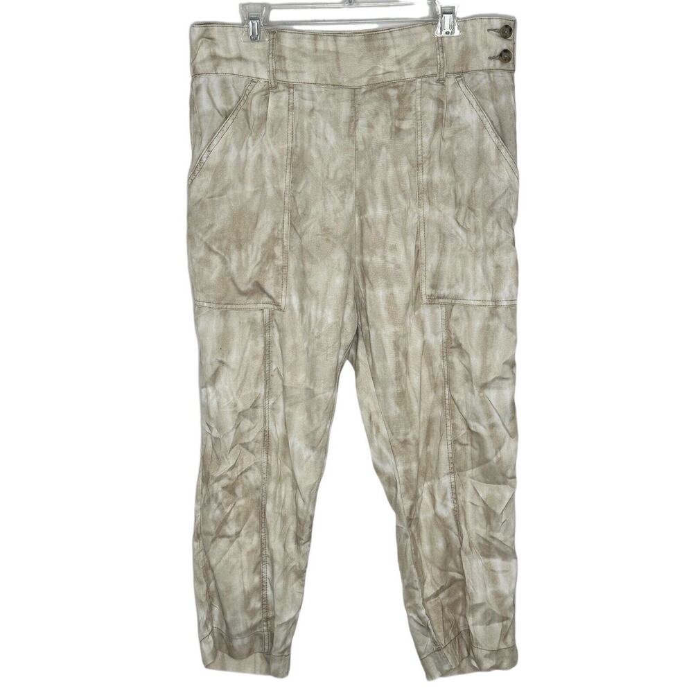 Anthropologie Mitra Women's Relaxed Tie-Dye High Waist ankle Pants Size 12